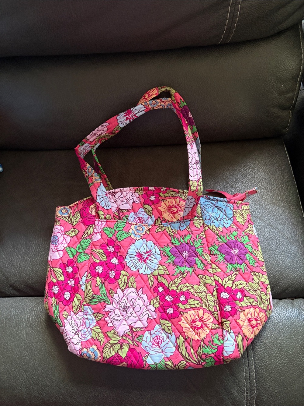 Vera Bradley Glenna satchel bag in vibrant gardenias